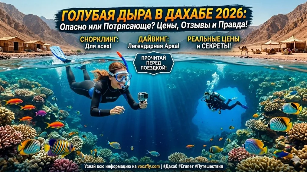 Голубая Дыра в Дахабе 2026: Цены, Опасна ли, Снорклинг, Дайвинг + Реальные Отзывы Туристов